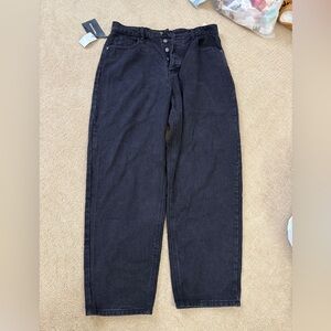 PrettyLittleThing Washed Black Boyfriend Jeans